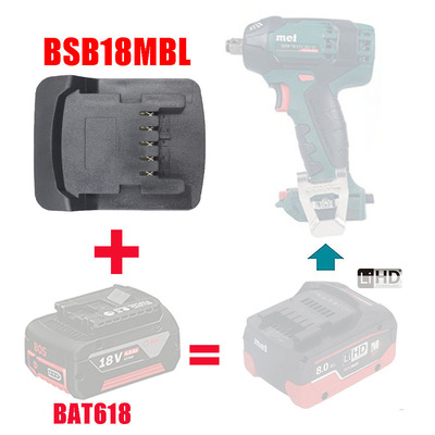 BSB18MBL -преобразователь адаптер использует батарею Bosch 18V на Mai Taibao 18V литий -литий -электрический инструмент