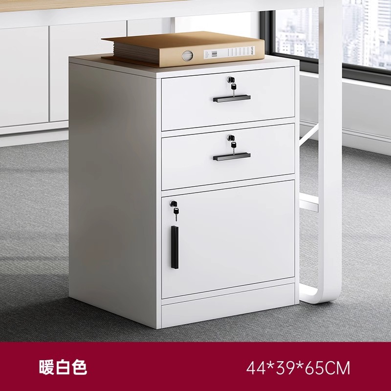 Armario de archivos de madera con cerradura de oficina armario de almacenamiento móvil armario de cajones con ruedas bajo la mesa de almacenamiento armario pequeño