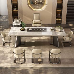 Light Luxury Home Simple Luxury Stone Slate Tea Table Modern Large Board Office Tea Table Integrated Kung Fu Tea Table