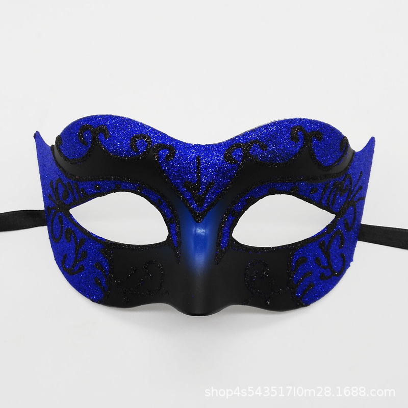 Máscara pintada veneciana de alta gama de venta caliente transfronteriza Máscara de plástico de media cara para hombres y mujeres Máscara de fiesta de Halloween