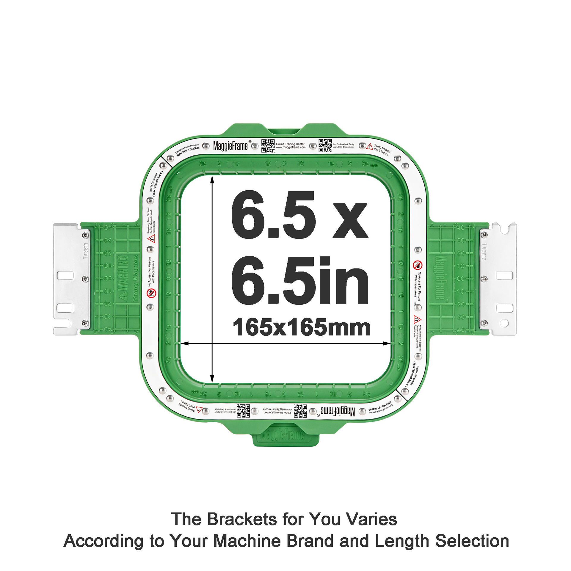 355mm--165×165 mm/6.5×6.5 inch