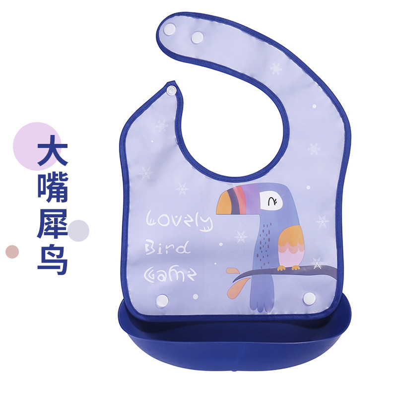 Babero de Alimentación Desmontable para Bebé de Silicona Impermeable