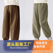 儿童裤子男童休闲裤秋夏装新款儿童针织卫裤运动裤中大童舒适卫裤