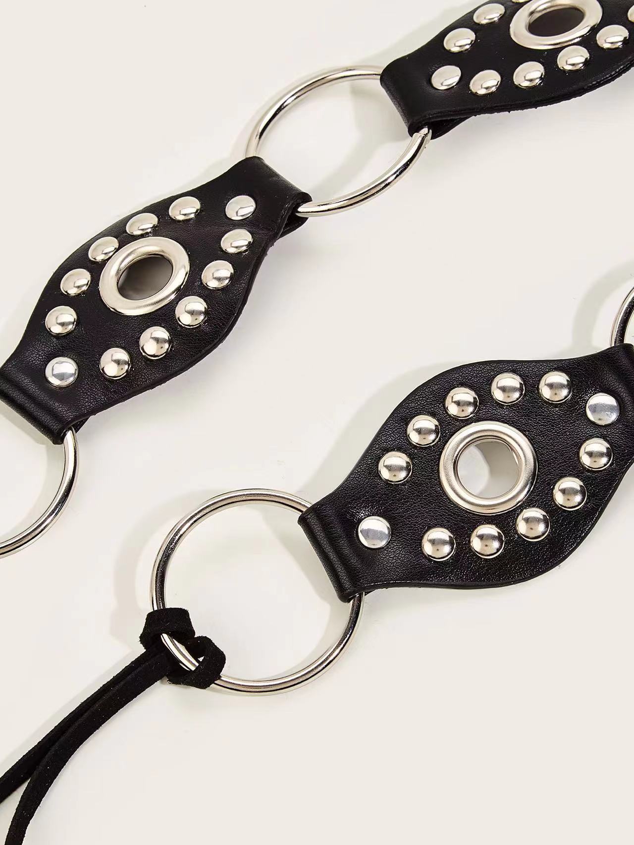 Retro Simple Style Solid Color Metal Plating Women's Leather Belts display picture 5