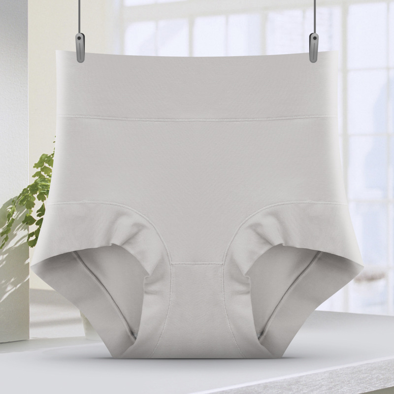 60S algodón cintura alta abdominal ropa interior de mujer 7A algodón antibacteriano cintura alta abdominal elevación de cadera de mujer triángulo ropa interior