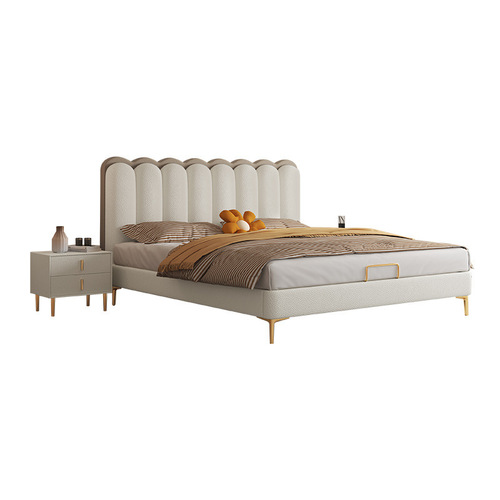 Carefully selected factory elephant ear technology fabric bed modern simple light luxury style fabric bed master bedroom 1.8m single bed