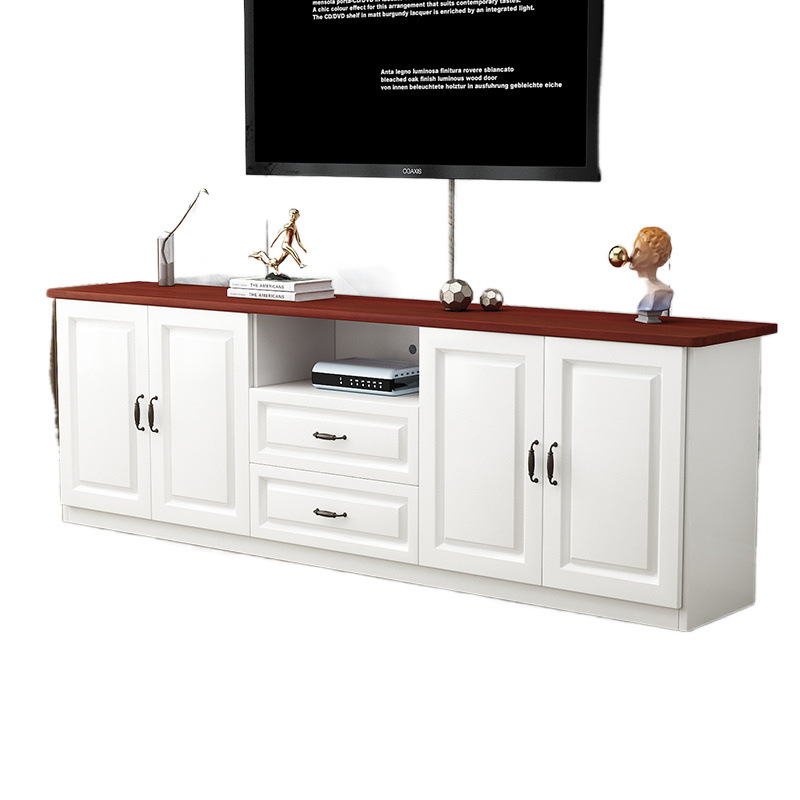 Mueble de TV de madera maciza, moderno, sencillo, pequeño apartamento, sala de estar, nuevo dormitorio para el hogar, almacenamiento de estilo europeo, armario alto multifuncional