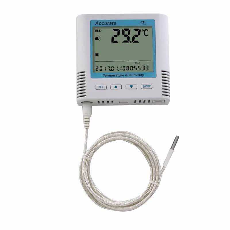무선 와이파이 온도 및 습도 미터 룸 산업 실시간 원격 모니터링 온도 및 습도 레코더 자동 경보