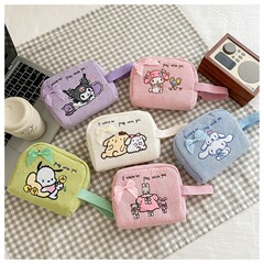 新しいかわいい漫画メロディークロミハンドバッグ小銭入れ大容量キーバッグポータブル女性の化粧品バッグ
