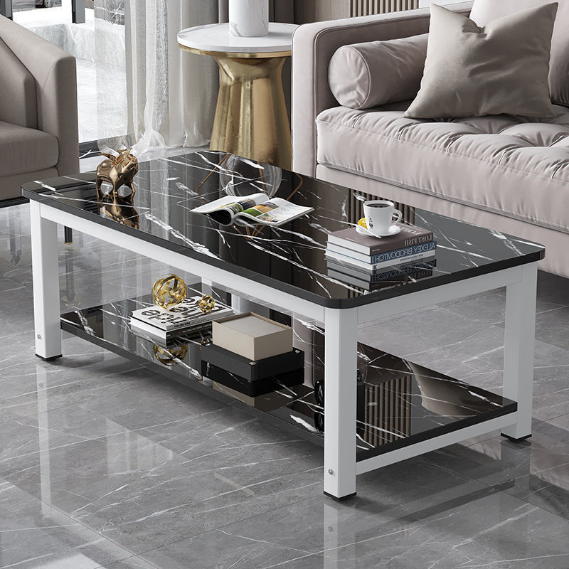 Mesa de té sala de estar doméstica pequeña casa simple mesa rectangular moderna alquiler de mesa de té simple