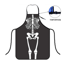 跨境创意个性骷髅围裙搞怪搞笑围裙年会节日活动道具礼品一件代发