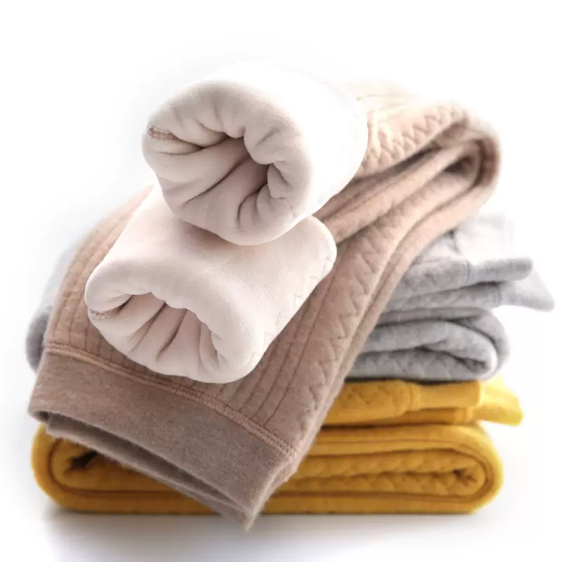 秋冬新款儿童毛裤男女童加绒加厚保暖裤宝宝打底针织棉裤子批发