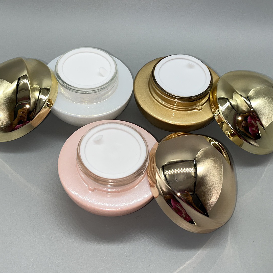 Popular 50g crema llana 50g Zhu Liou misma botella de vidrio botella de crema para los ojos botella de crema para la cara botella de crema