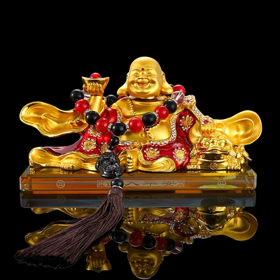 Buddha fan Buddha, Car ornaments - crystal-bottom-20128cm900-grams-painted-maitreya-pi-xiu-beads