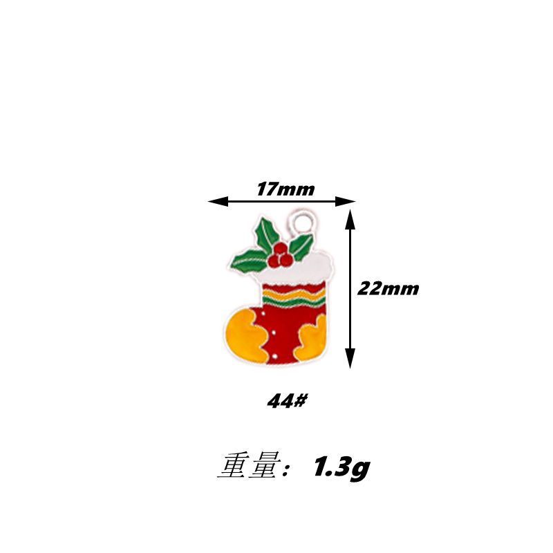 クリスマス漫画 DIY 合金ドリップオイルゴールデンホワイト K サンタクローススノーフレークヘラジカクリスマス猫アクセサリー|undefined