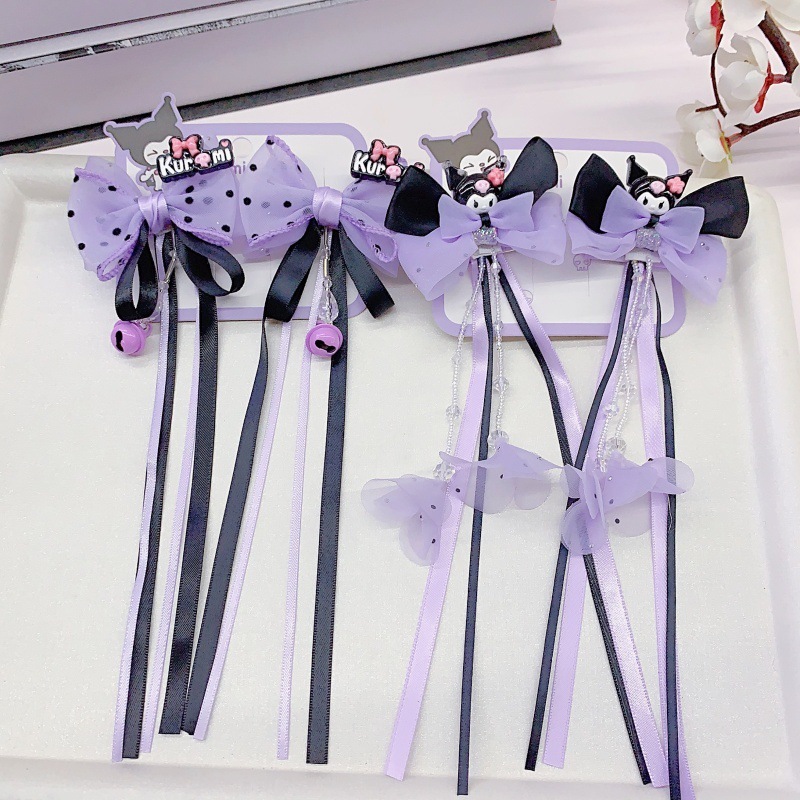 Children's cute purple cartoon hairgrip