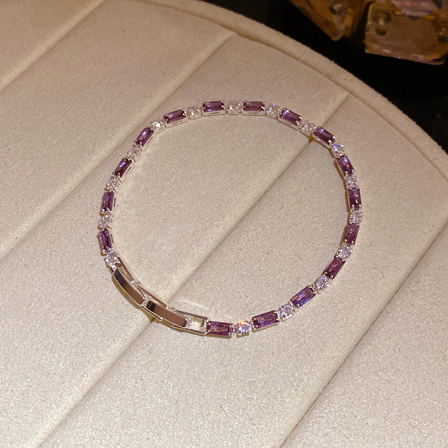 Pulsera de hebilla rectangular de piedra de silicio ligera de lujo nicho de alta sensación pulsera simple temperamento elegante alta sensación joyería