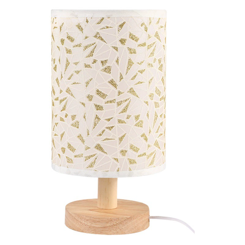 Ins ткань деревянная базовая лампа мягкая световая защита глаз атмосфера diy деревянная ночная лампа деревянная тумбочка прикроватная лампа