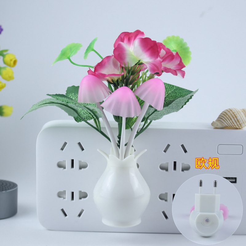 Transfronterizo creativo lámpara de regalo luz controlada lámpara de inducción colorido color-cambio luminoso florero noche luz Europea estándar americano estándar