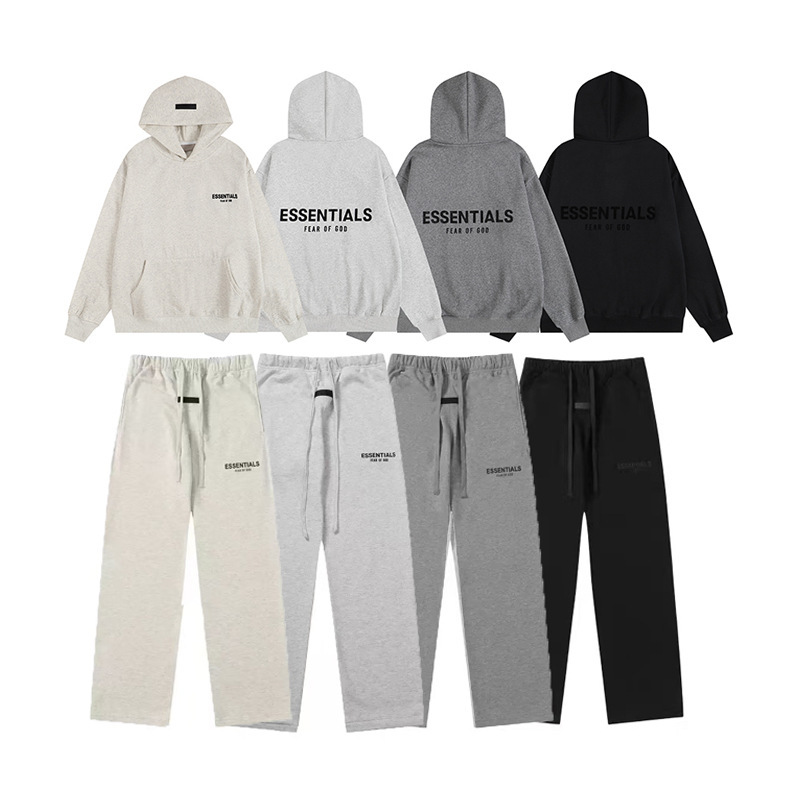 Fog Essentials Season 8 Reissue High Street Loose Fit Sweatshirt with Flocked Print on the Back Hoodie Fog Essentials Season 8 Reissue High Street Loose Fit Sweatshirt with Flocked Print on the Back Hoodie