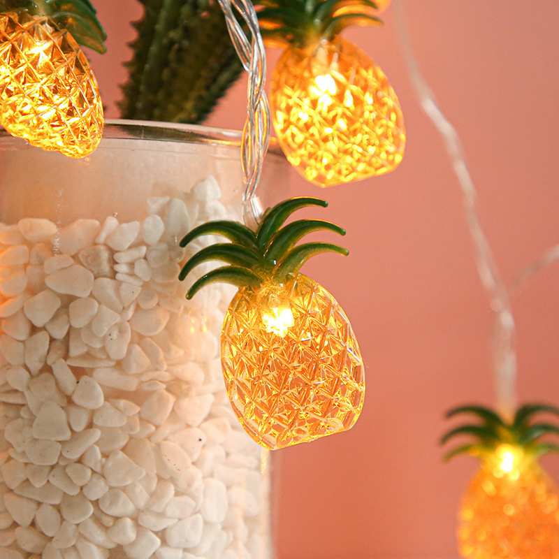 Cross-border new led pineapple decorative lights Nordic coconut tree Christmas Festival home party props colored lights string lights