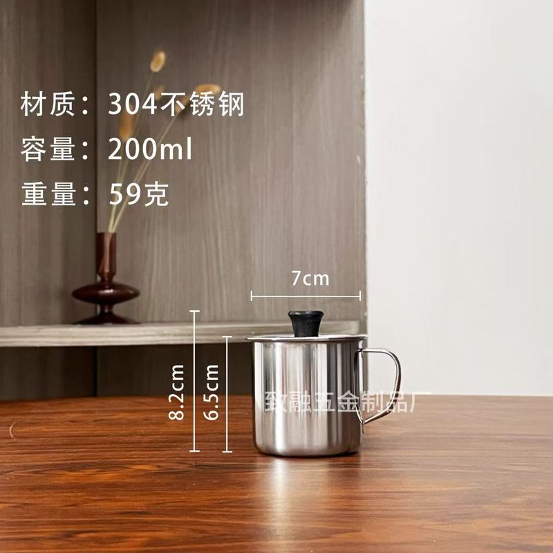 304加厚不锈钢口杯幼儿园刻字水杯带盖茶杯茶缸户外便携咖啡杯|undefined