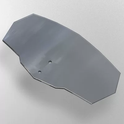 windscreen with kite line – Motorcycle front windshield - approximate-size-115260smoky-graysingle-windscreen