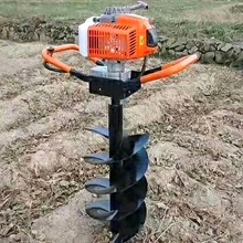 农用松土施肥果园种树挖坑机便携式地钻挖坑机 大功率汽油地钻机