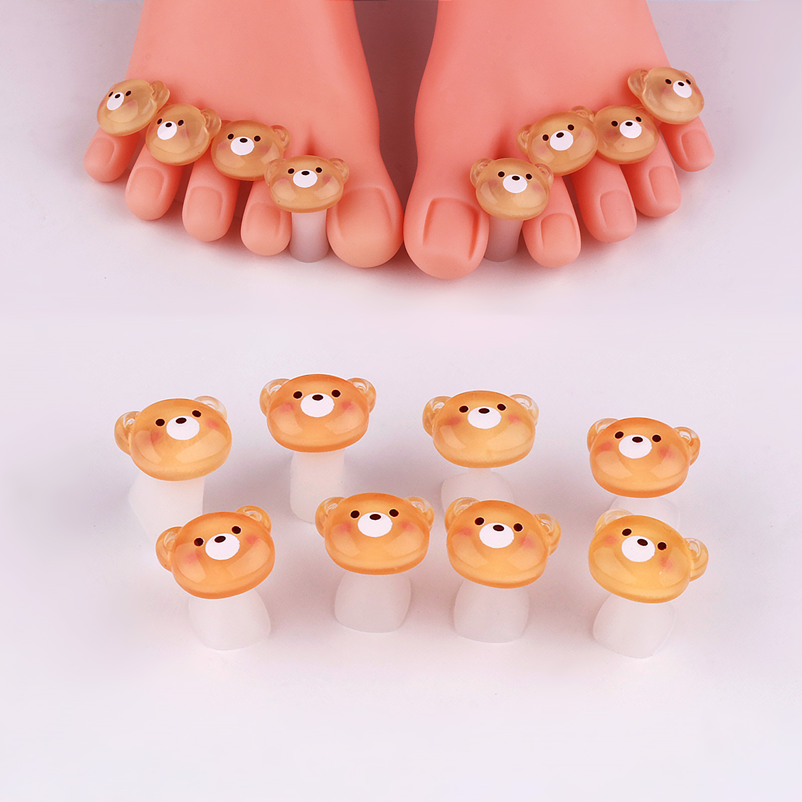 Divisor de dedos de silicona de uñas transfronterizo Divisor de dedos Flor estrella de cinco puntas Herramienta de uñas de dibujos animados Divisor de dedos