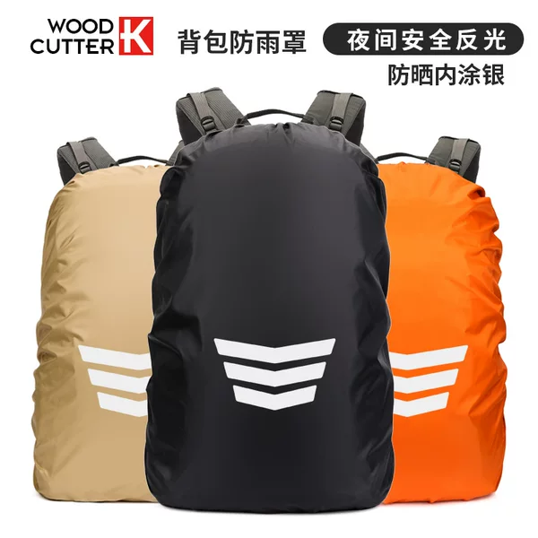 Cross-Border Factory Customized Outdoor Hiking Night Running Safety Reflective Mountaineering Bag Waterproof Cover Backpack Rain Cover