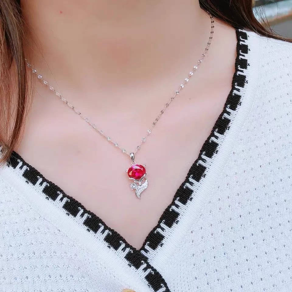 5515 99  목걸이 폭스 펜던트 기질 타나바타 페스티벌 여자 친구 라이브 폭발 공장 아울렛 보내기