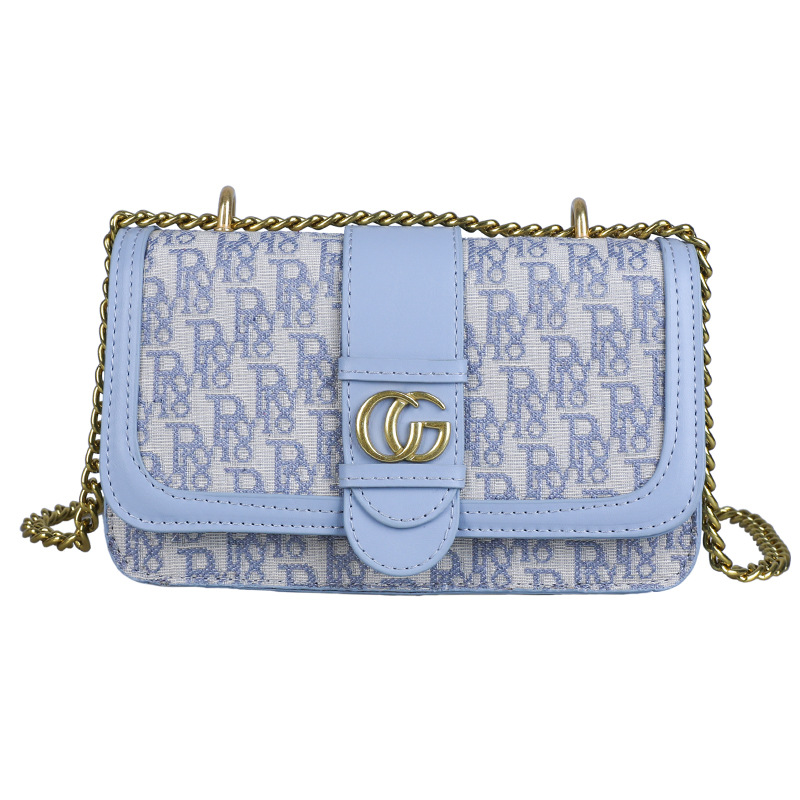 2024 봄 새로운 하이 엔드 패션 체인 작은 스퀘어 백 트렌디 한 올 매치 GG 어깨 크로스 바디 백