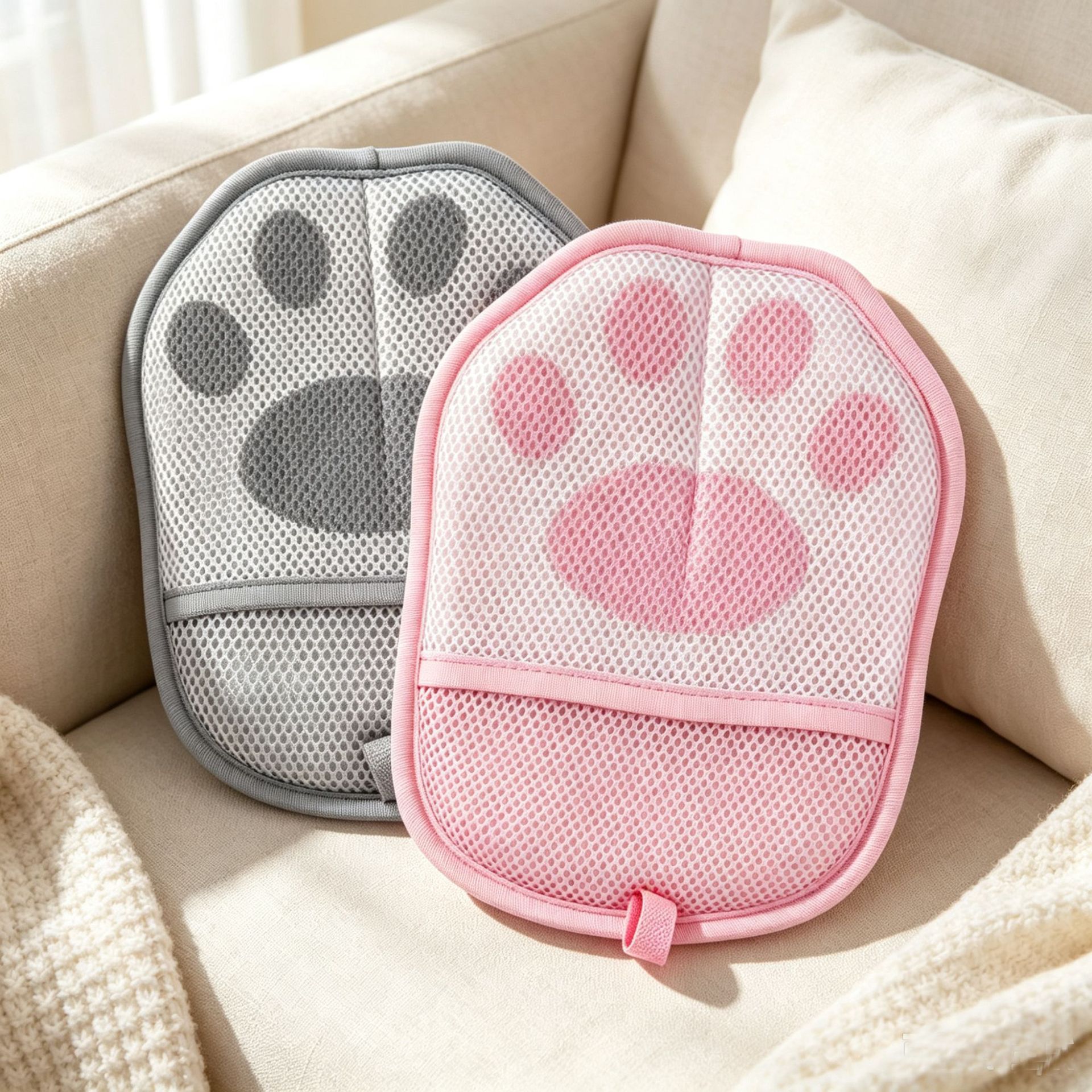 Pet Electrostatic Hair Removal Glove, Two-Way Brush, Hair Catcher, Cleaning Cat Hair Glove, Cat Hair Cleaner