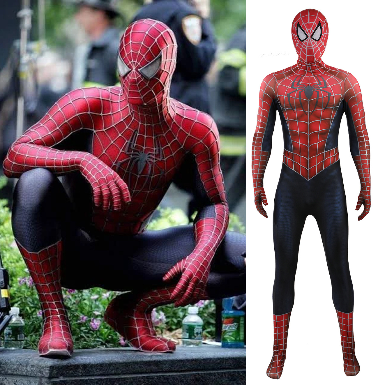 托比马奎尔版连体服万圣节动漫cosplay角色扮演连体衣舞台服