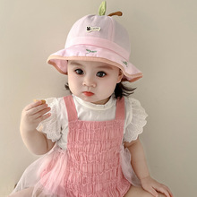 婴儿帽子夏季薄款防晒帽新生幼儿渔夫帽可爱女宝宝夏款遮阳太阳帽