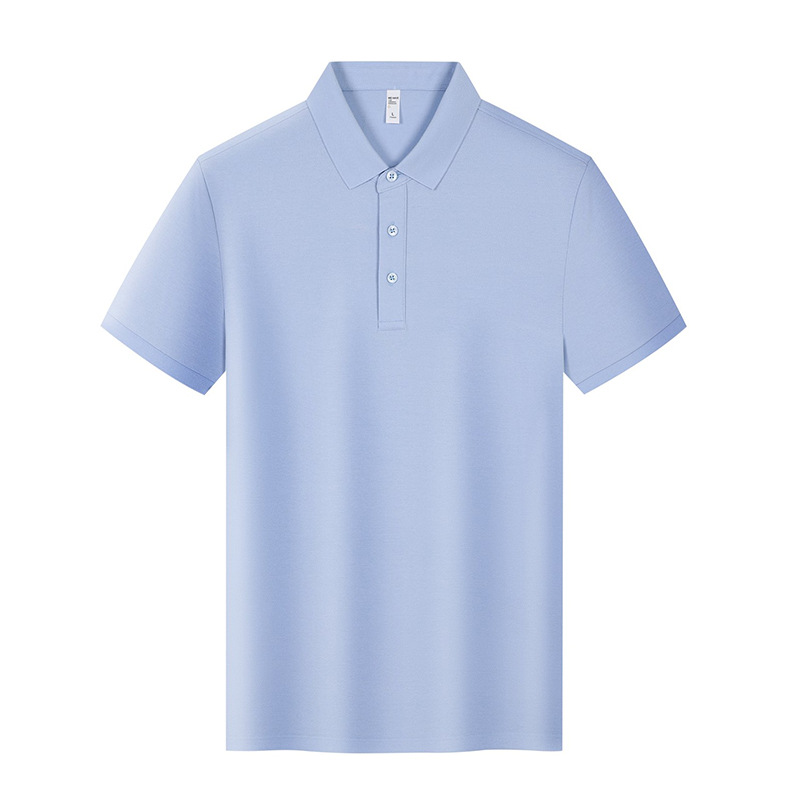 220g 40 algodón de perla de manga corta Polo impresa LOGO ropa de oficina ropa de trabajo ropa de trabajo impresa bordada