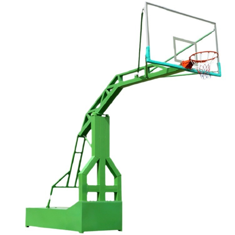 Estándar enterrado rack de baloncesto al aire libre adulto entrenamiento doméstico juego de tubo cuadrado fijo rack de bola azul al aire libre