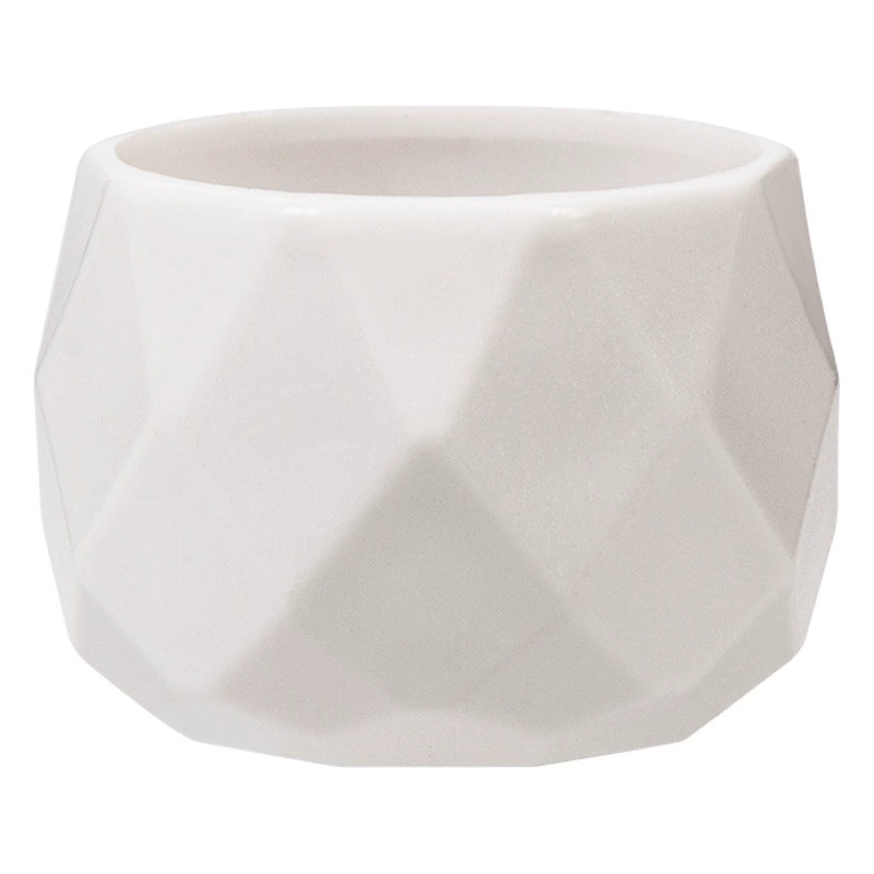 Фабрика оптовая шерстяная вязаная пластиковая цветочная горшок мини-алмазная форма автомобильная украшение мясистая маленькая белая горшка