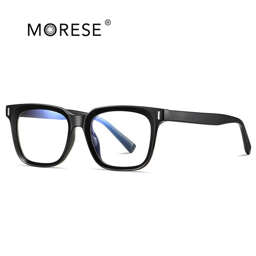 Korean version TR90 imitation plate anti-blue light glasses frame street shooting without makeup rivets large frame flat mirror CP insert 2091