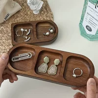 Поднос для хранения из массива дерева, подставка для духов, украшений, ароматерапии и косметики, настольное украшение, подарок на день рождения