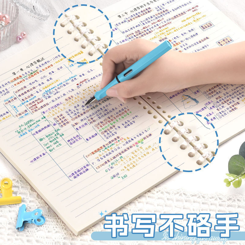 b5 グラデーション ルーズリーフ ノート ins 高価値 取り外し可能 コイル シンプル a5 大学生 大学院受験ノート|undefined