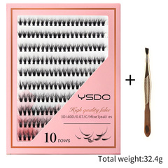 Cross-border new arrival 3D stereoscopic explosion flower lash extensions 14mm natural thick false eyelashes realistic yet not exaggerated European and American styles
