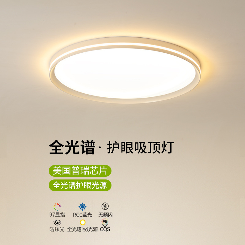 Bedroom Lamp Scandinavian Sleeping Room Lamps Modern Simple Normcore White Round Master Bedroom Room Ceiling Lamp Special Price