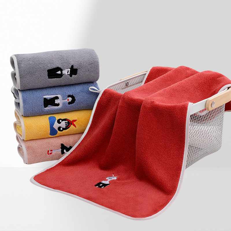 coral soft bath towel for home use
