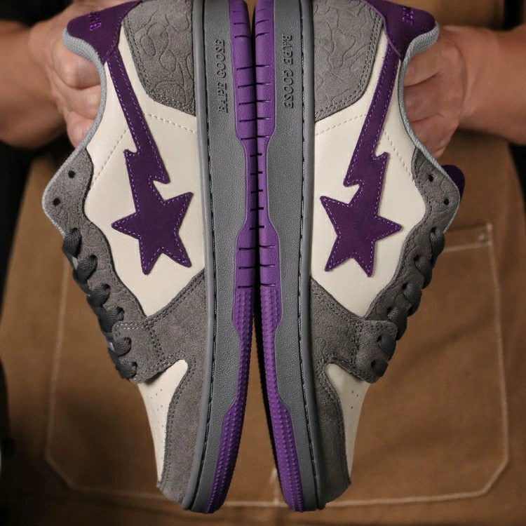 Новинка Putian, серо-фиолетовая обувь Bape Goose, повседневная универсальная легкая нишевая Мужская и женская модная обувь для скейтбординга