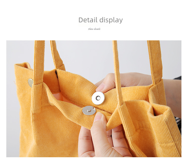 Cross-border Large Capacity Tote Bag All-match Student Bag Women Shopping Bag Canvas Bag Bag Corduroy Shoulder Bag_voghion.com