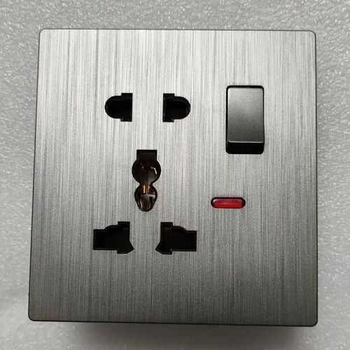 Home-style concealed British-style switch and outlet, frameless wall outlet panel with five, ten, and fifteen holes, USB wall outlet panel