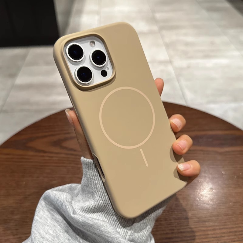 iPhone16PROMAX 携帯電話ケース Apple 15 強力磁気細いサークル 14 ソフトカバークロスボーダーに適した液体シリコーン磁気吸引|undefined