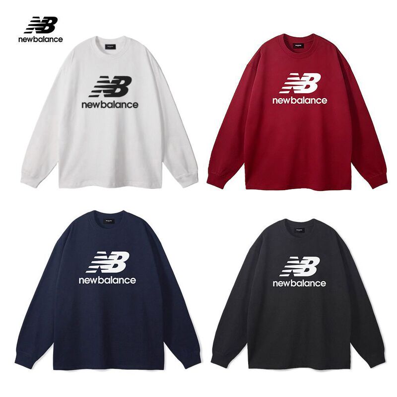 Cross-Border Nb New Balance 2025 Autum Printed Round Neck Loose Sports Casual Versatile Long-Sleeved Sweatshirt for Men and Women Couples
