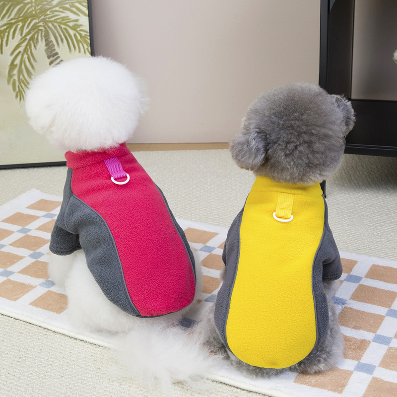 宠物狗狗衣服秋冬装新款亚马逊宠物服装泰迪比熊冬季抓绒夜光绒衣|undefined